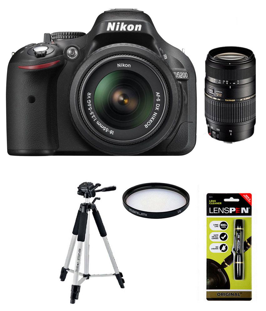 Nikon D5200 Combo (AF-S 18-55mm VR Kit Lens + Tamron A17 AF 70-300