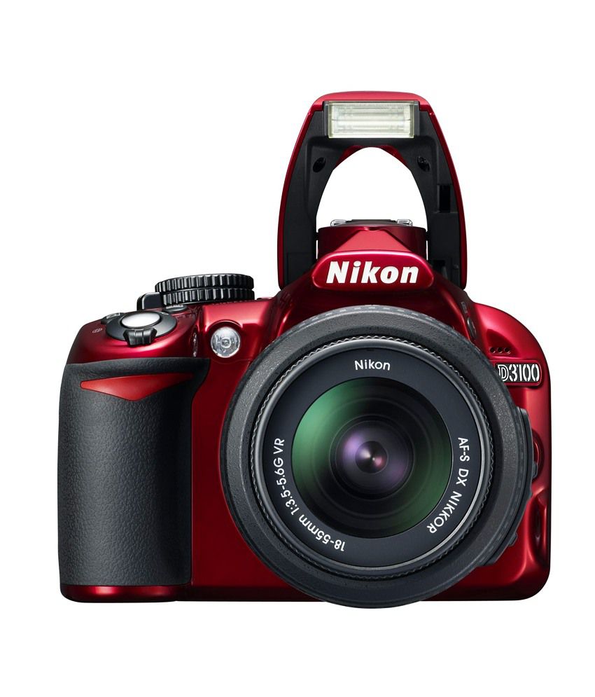 Nikon DSLR D3100 (Red) with AF-S 18-55mm VR Kit Lens