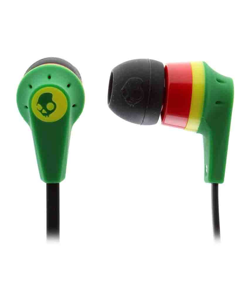 Skullcandy INKD S2IKDY-102 Rasta w/ Mic Headphone