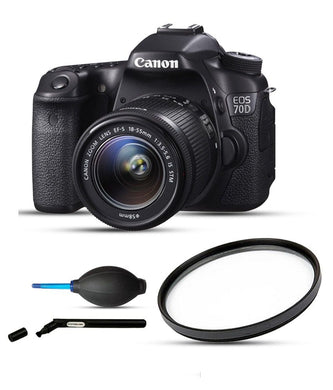 Canon 70D Combo with (18-55mm Lens + Lens Cleaner + Filter)