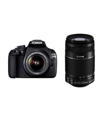 Canon EOS 1200D Kit (EF S18-55 IS II + 55-250 mm IS II) SLR (Black)