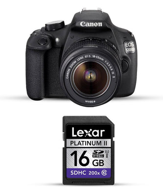 Canon EOS 1200D with 18-55mm + Additional 16GB card worth Rs. 1500 +