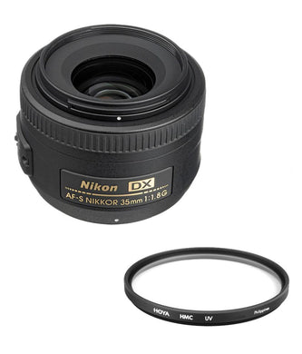 Nikon 35 mm f/ 1.8 G AF-S DX Lens (DX Format) + Hoya 52mm UV Lens Filter Combo