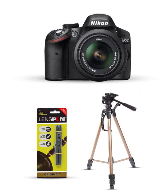 Nikon D3200 Combo (18-55 mm + Tripod + Lens Cleaner)