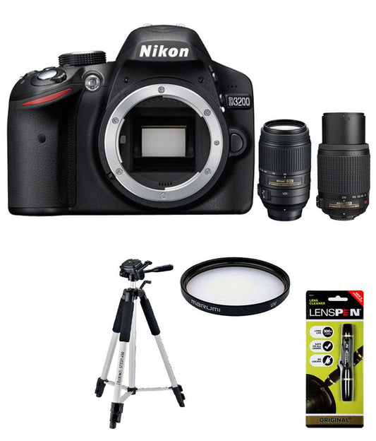 Nikon D3200 Combo (AF-S 18-55mm VR Kit Lens + AF-S DX VR Zoom-NIKKOR