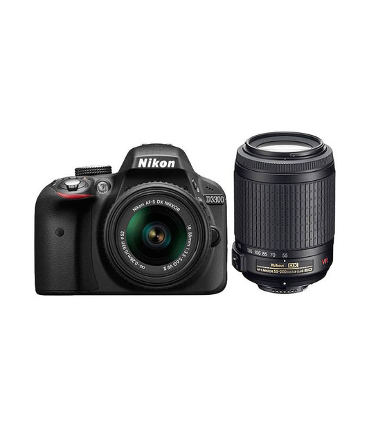 Nikon D3300 24.2MP DSLR With 18-55 VR II + 55-200VR