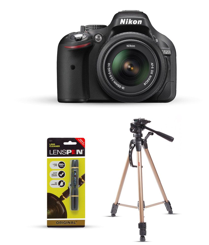 Nikon D5200 Combo (18-55 mm + Tripod + Lens Cleaner)