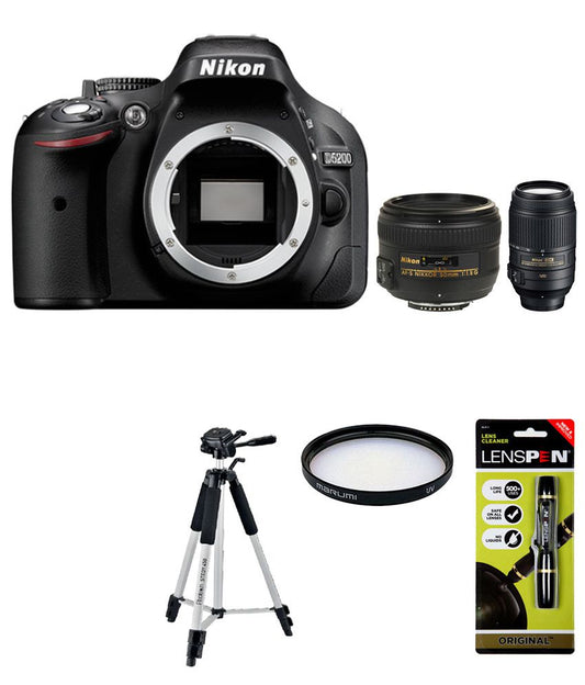 Nikon D5200 Combo (AF-S 18-55mm VR + AF-S 50mm f/1.8G+ Tripod + Lens