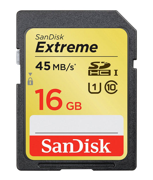 Sandisk Extreme HD Video SDHC 16 GB 45MB/S Class 10 Memory Card